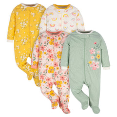 Gerber Sleep 'n Play footed pajamas with a front zipper for quick diaper changes