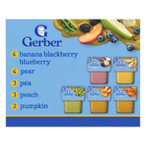 Gerber Stage 2 Farmers' Market puree tubs, 16 two-packs, convenient for busy mornings