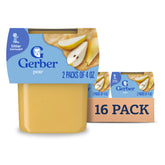 Gerber Stage 2 pear puree tub on-the-go convenience for busy families.