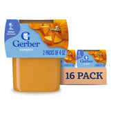 Gerber Stage 2 pumpkin puree tub on-the-go feeding for busy caregivers.