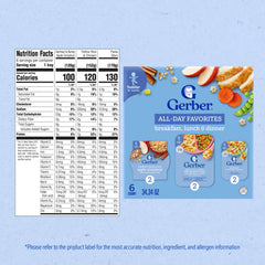 Gerber All Day Favorites lunch yellow rice with chicken and vegetables.