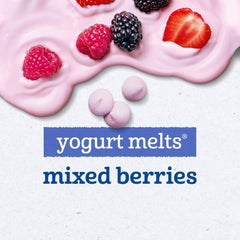 Gerber Yogurt Melts melt-in-mouth texture for self-feeding.