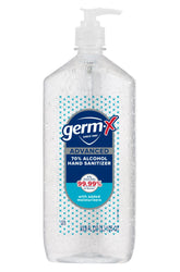 Germ-X Advanced Hand Sanitizer bottle pump for easy family use on the go.