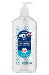 Germ-X Advanced Hand Sanitizer bottle pump for easy family use on the go.