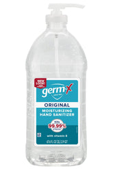 Germ-X Original Hand Sanitizer pump bottle for quick, effective cleansing on the go.