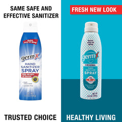 Germ-X Original Hand Sanitizer Spray with refreshing scent in use