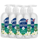 Germ-X White Tea & Eucalyptus bottle pump shown for everyday hand washing.