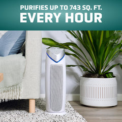 GermGuardian air purifier UV-C light indicator signaling optional sanitization