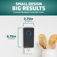 Front view of the GermGuardian GG1100B compact wall-pluggable sanitizer