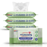 Germisept Advanced 75% Alcohol Wipes front view showing four-pack for on-the-go sanitizing