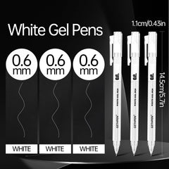 GETHPEN white ink highlights on black paper enhances contrast.