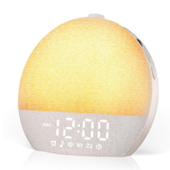 Geuuap Sunrise Alarm Clock front view, calm wake-up design for soothing mornings.