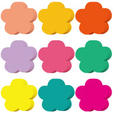 Geyee 3.5-inch colorful flower cutouts, ideal for classroom decor.