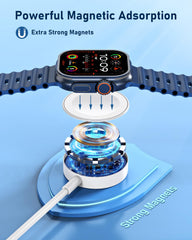 GGFim magnetic Apple Watch charger aligns for easy bedside charging.