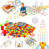 Ggiibro Straw Constructor 600pcs bundle enabling imaginative building and STEM exploration.