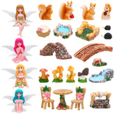 GGSTDDUP fairy garden 25-piece set features lifelike fairy figures for terrariums.