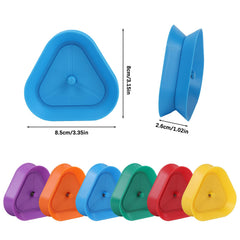 GHERPTE green triangle card holder keeps cards upright during family game night.