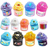 GHFEOOHN slime kit collection with different textures for tactile play and party favors.