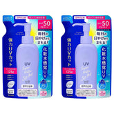 Ghibili sunscreen bottle with a light water-gel texture for SPF50 protection.