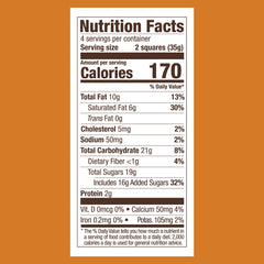 Ghirardelli caramel-filled milk chocolate squares close-up showing smooth caramel.