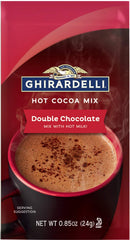Ghirardelli hot cocoa in a mug, steam rising for a comforting moment.
