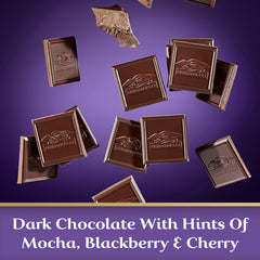 Notes of blackberry and cherry in Ghirardelli Intense Dark 72% chocolate