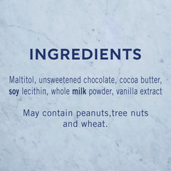 Ghirardelli No Sugar Added chocolate chips melting into rich brownies