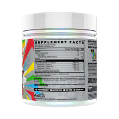 Ghost BCAA Sour Strips tub close-up, ready to mix for post-workout recovery.