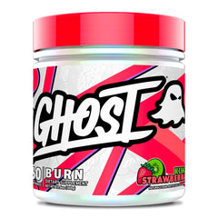 GHOST Burn Kiwi Strawberry bottle pour showing energy support for workouts