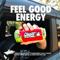 GHOST Energy Cherry Limeade can side view showing compact 16oz can