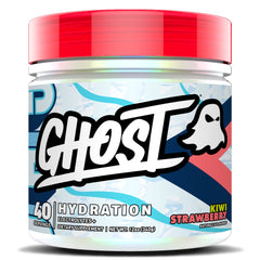 GHOST Hydration kiwi strawberry powder scoop for on-the-go hydration.