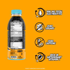 Glass of Ghost Hydration Orange Squeeze after activity with refreshing citrus taste