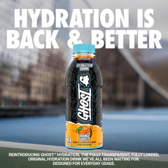 Ghost Hydration label clearly shows electrolytes and vitamins for transparency