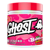 Ghost Legend Bubblicious Strawberry Splash bottle for a pre-workout energy boost.