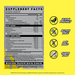 GHOST Legend label close-up emphasizing transparent ingredients for confidence.
