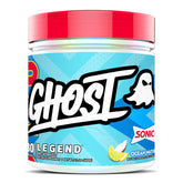 GHOST Legend pre-workout tub in Sonic Ocean Water flavor ready for workout energy.