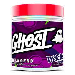 Ghost Legend Welch's Grape bottle showcases premium flavor for pre-workout sessions.
