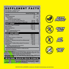 GHOST Legend tub lid close-up showcases label transparency and reliable ingredients