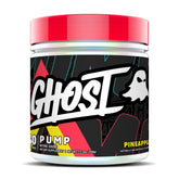 GHOST Pump Pineapple bottle showcasing stimulant-free pump support for workouts.