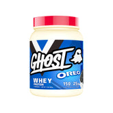 GHOST Whey Oreo real cookie pieces deliver premium flavor.