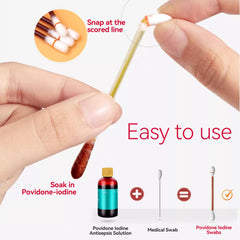 GIETON single-wrapped povidone-iodine swab ready for quick use