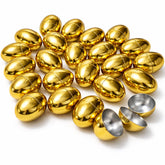 GiftExpress gold Easter egg 2.25x1.75-inch hinged, ideal for exciting egg hunts.
