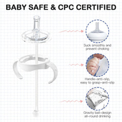 Giftophilia Sippy Cup kit with ergonomic handles supports confident self-feeding