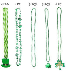 Giga Gud St Patrick's Day beads necklace 12-pack for festive group celebrations