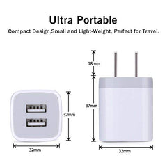 GiGreen USB plug 3-pack side view, portable office charger.