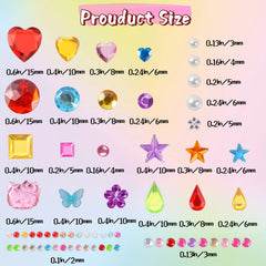 Gikboup flat-back gems close-up showing sparkle for DIY projects.