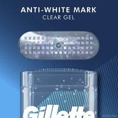 Transparent gel shown by Gillette Endurance Cool Wave for a clean, non-sticky feel.