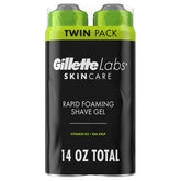 GilletteLabs Rapid Foaming Shave Gel 2-pack bottle for quick, smooth shaves.