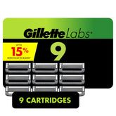 GilletteLabs razor blade refills 9-count for quick blade swaps and close shaves.
