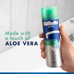 Gillette Series soothing shave gel creates rich lather for comfortable, close shaving